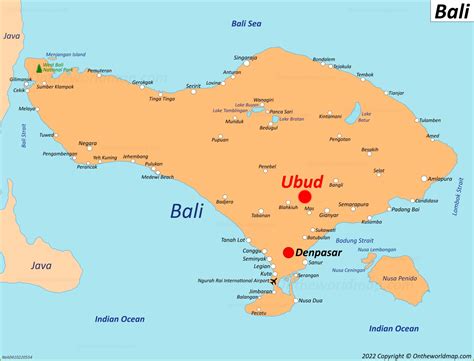 map of ubud bali indonesia